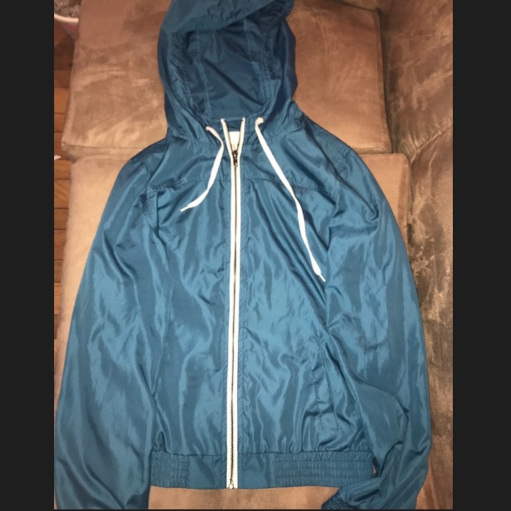 Teal windbreaker